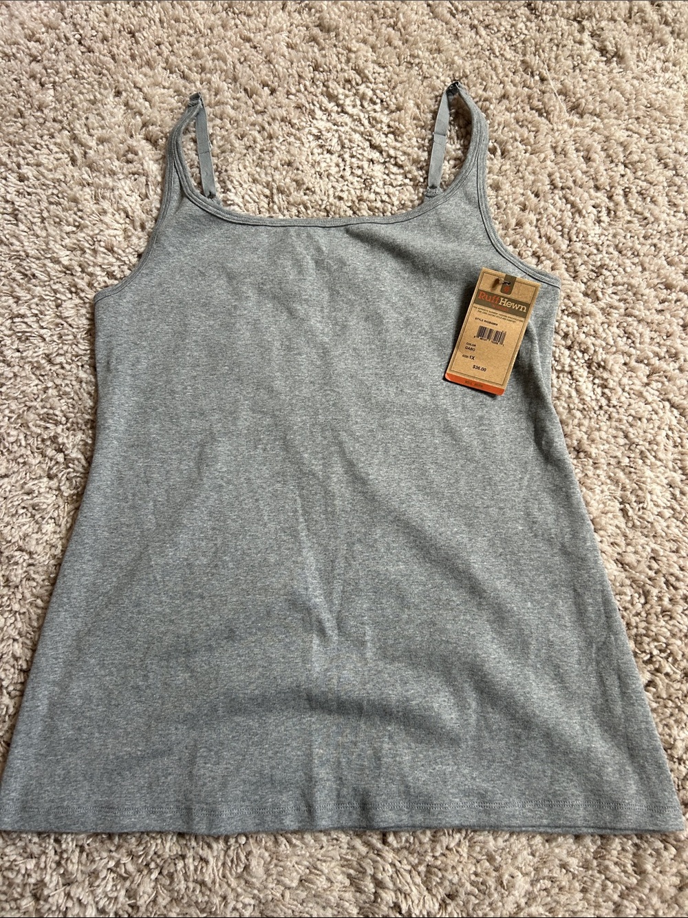 Rough Hewn Women’s Tank Top Grey 1X NWT